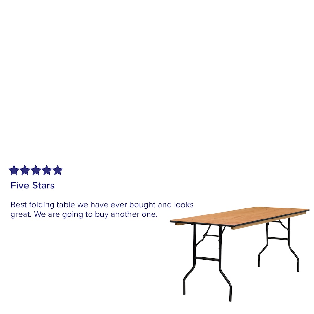 30x72 Wood Fold Table