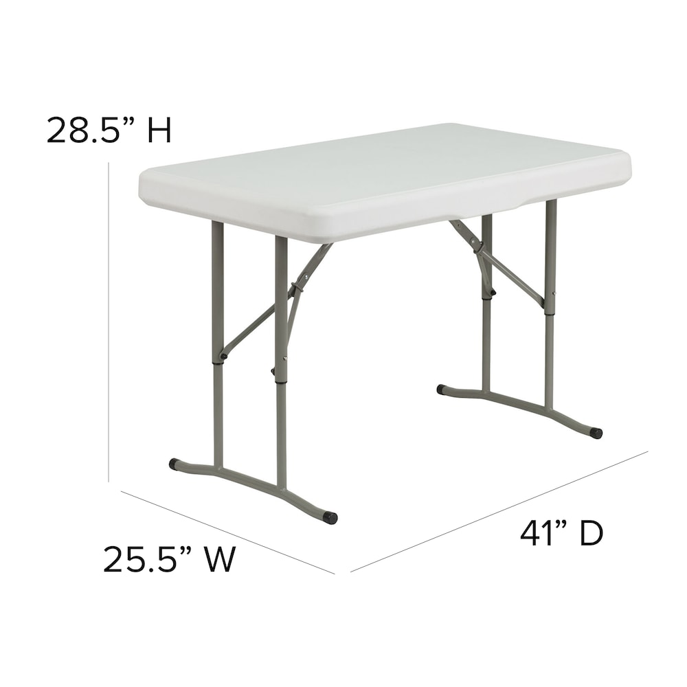 Table/banc pliant en plastique blanc