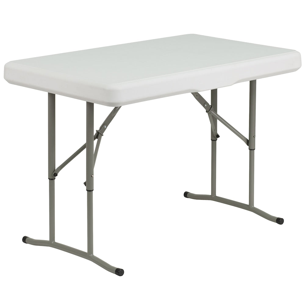 Table/banc pliant en plastique blanc