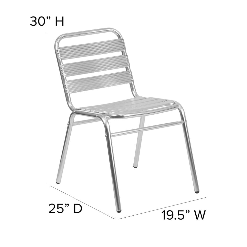 Aluminum Slat Back Chair