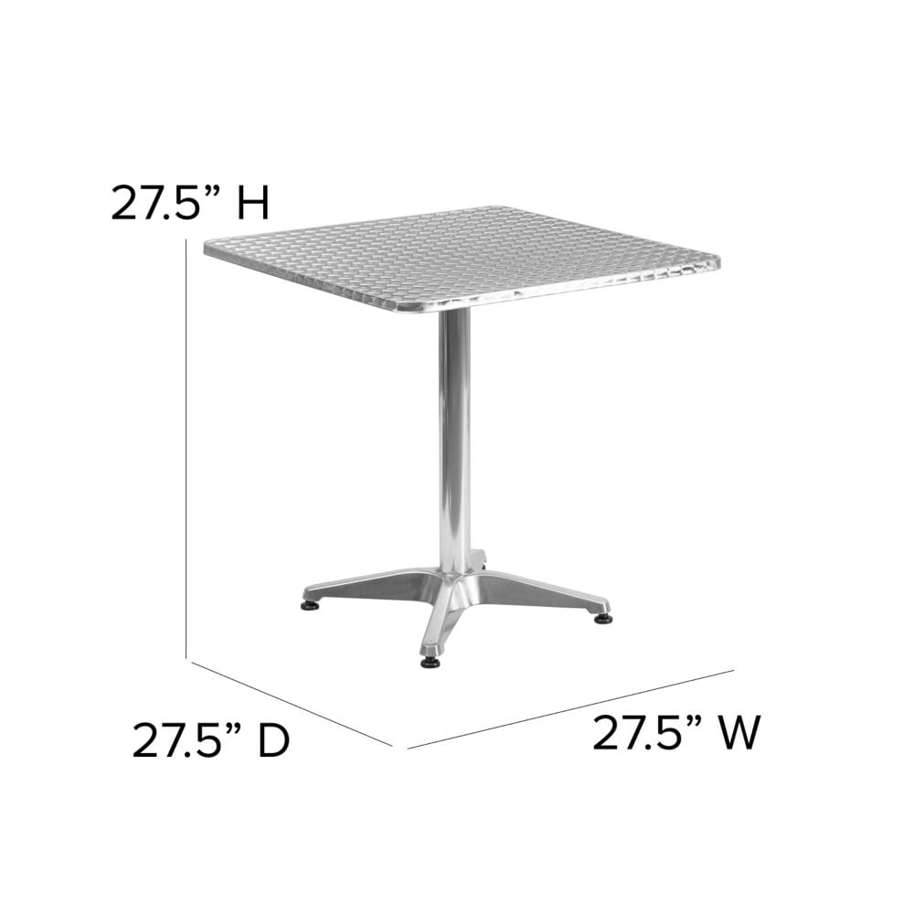 27.5SQ Aluminum Table