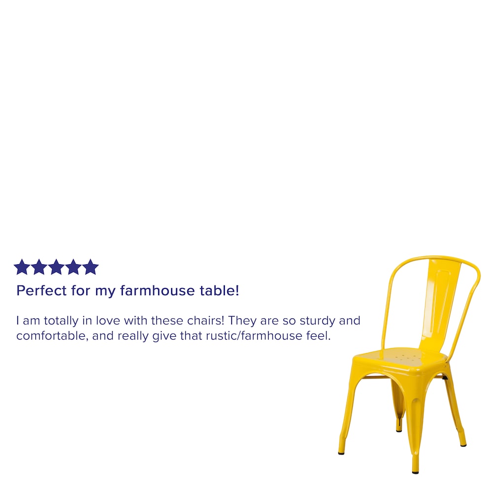 Chaise en métal jaune