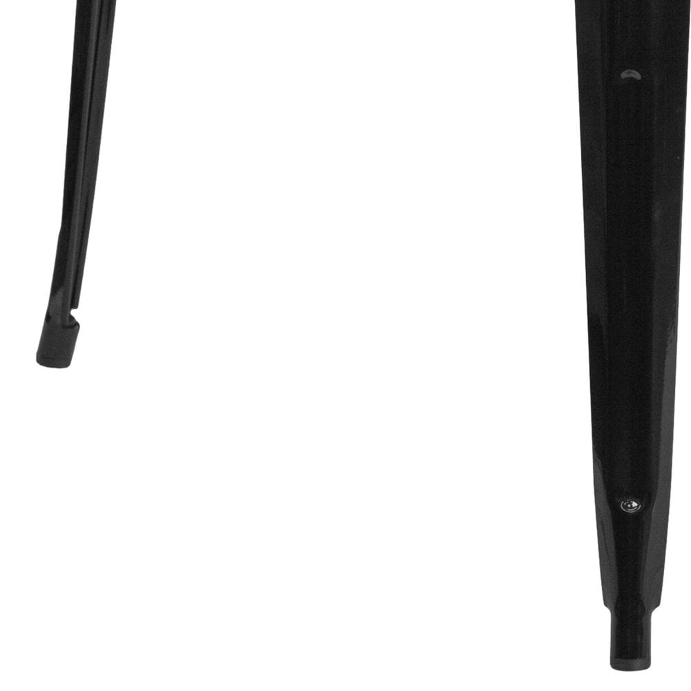 31.5SQ Black Metal Bar Table