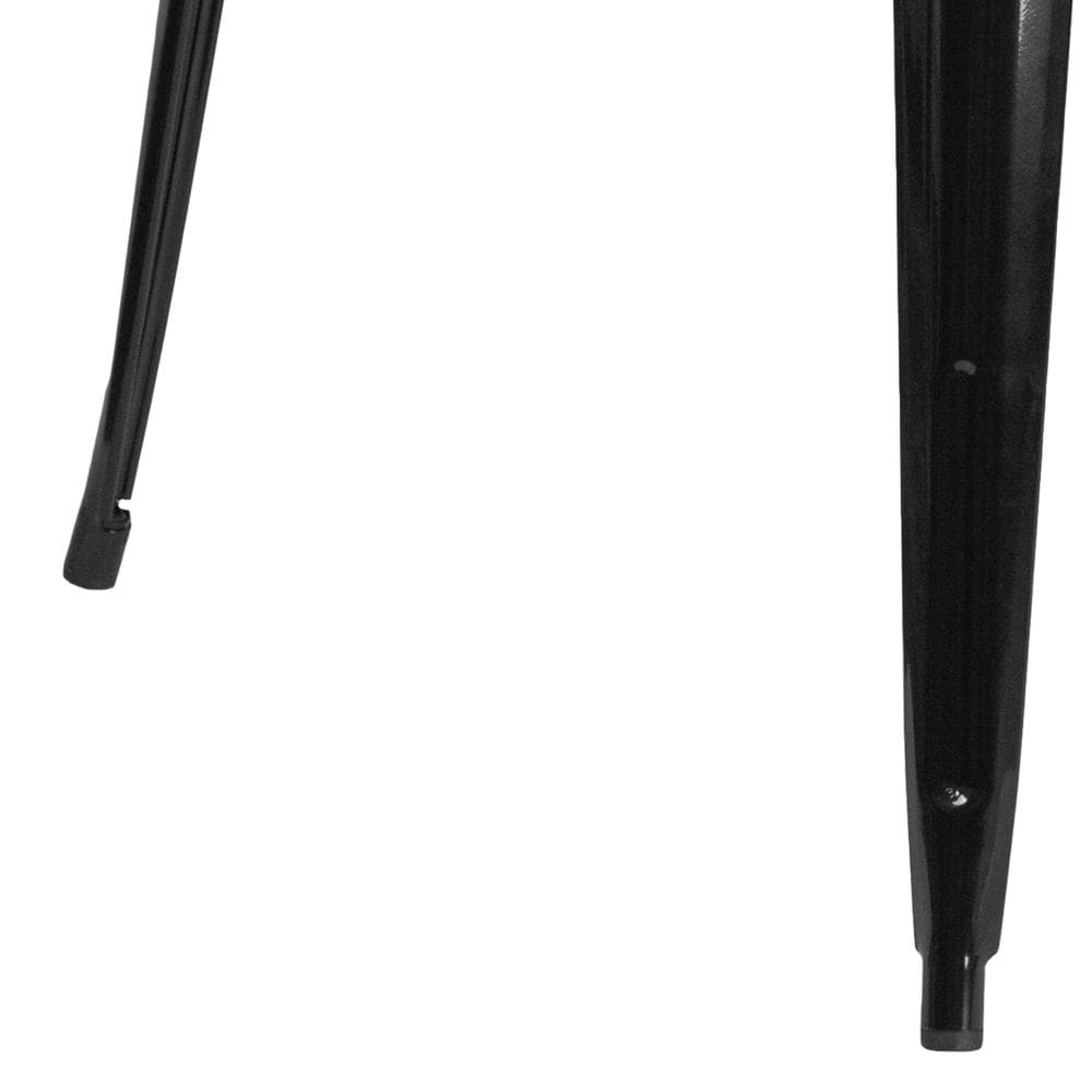 31.75 Square Black Metal Table