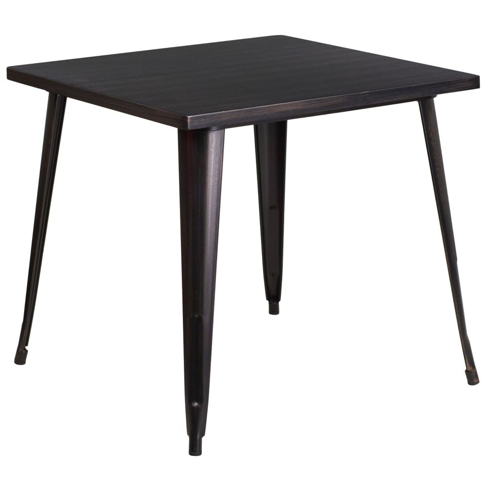 31.75SQ Black Metal Table