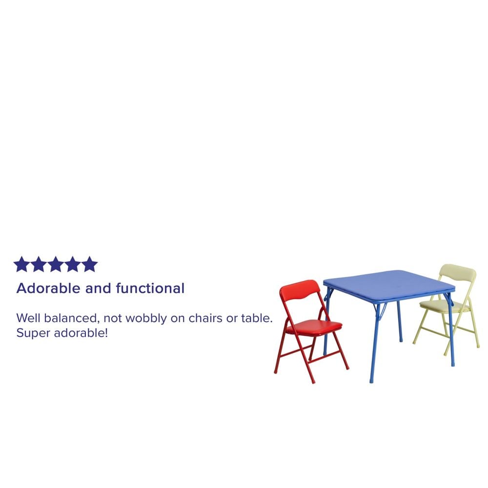 3 Piece Kids Folding Table Set
