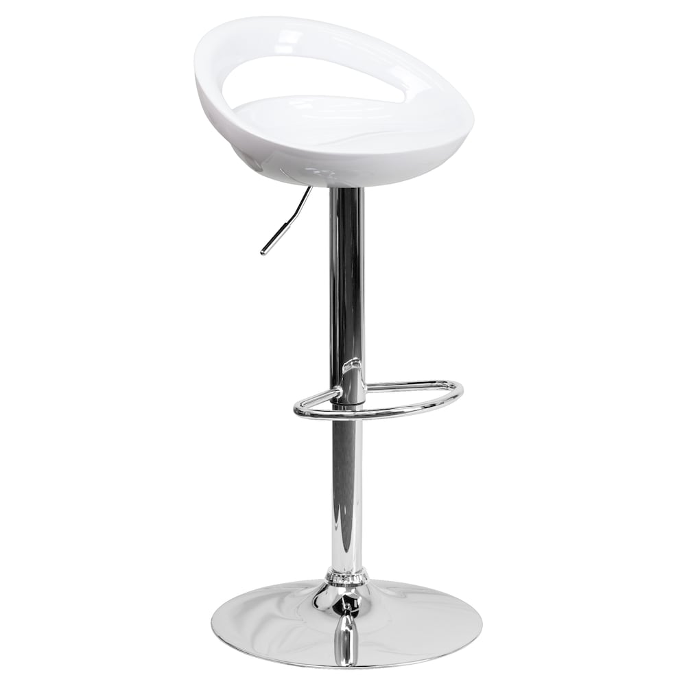 Tabouret de bar en vinyle blanc