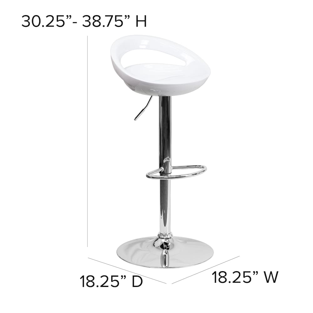 Tabouret de bar en vinyle blanc