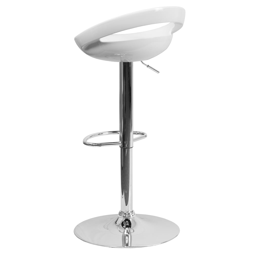 Tabouret de bar en vinyle blanc