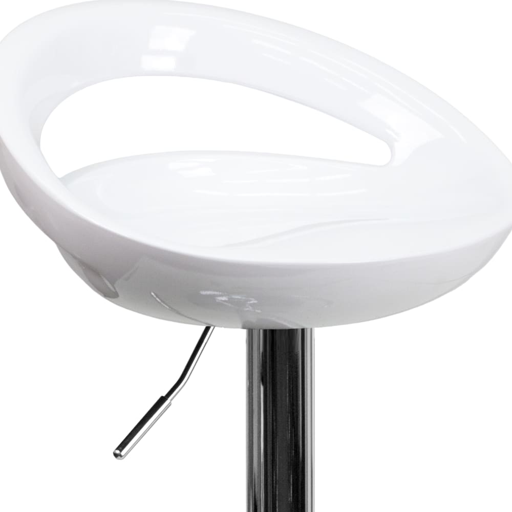 Tabouret de bar en vinyle blanc