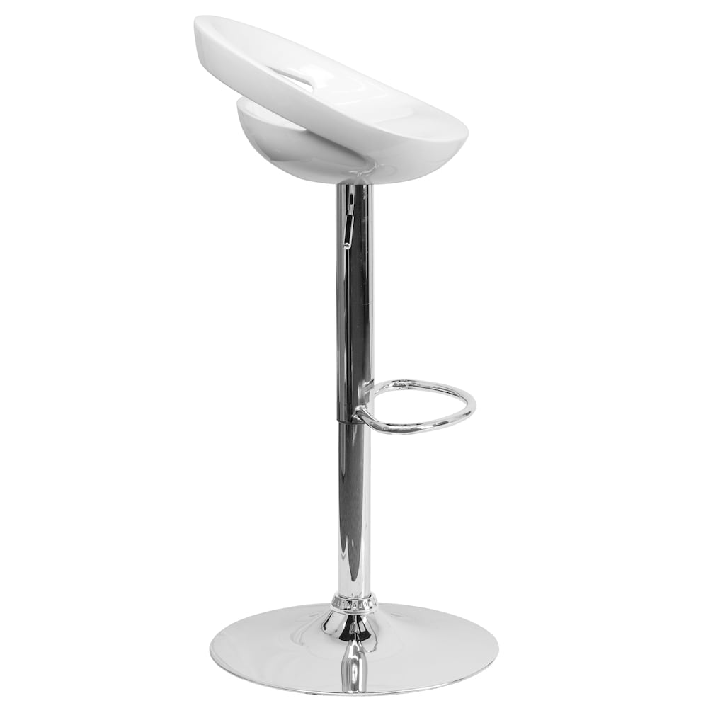 Tabouret de bar en vinyle blanc