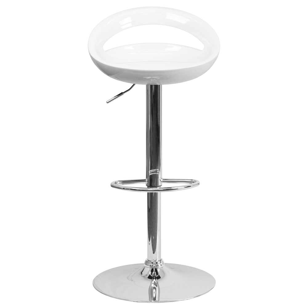 Tabouret de bar en vinyle blanc