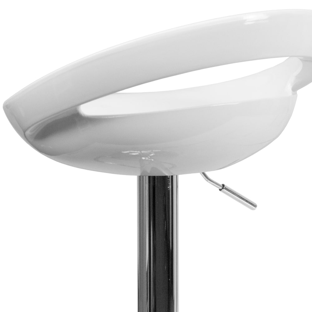 Tabouret de bar en vinyle blanc