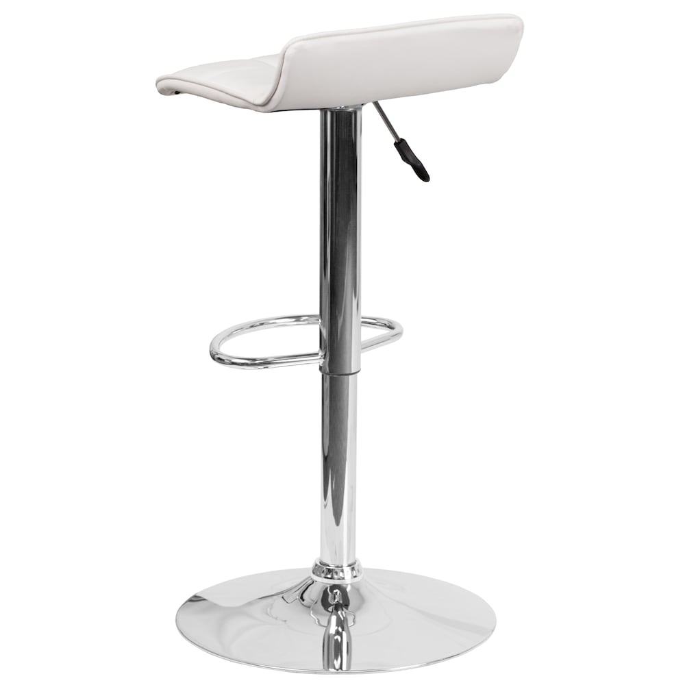 Tabouret de bar en vinyle blanc