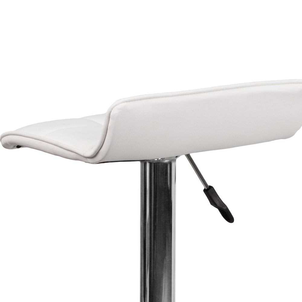 Tabouret de bar en vinyle blanc