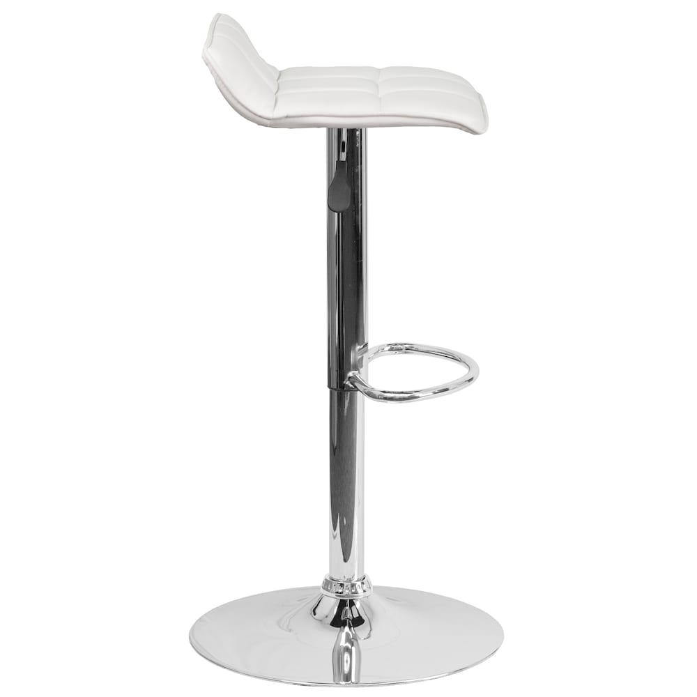 Tabouret de bar en vinyle blanc