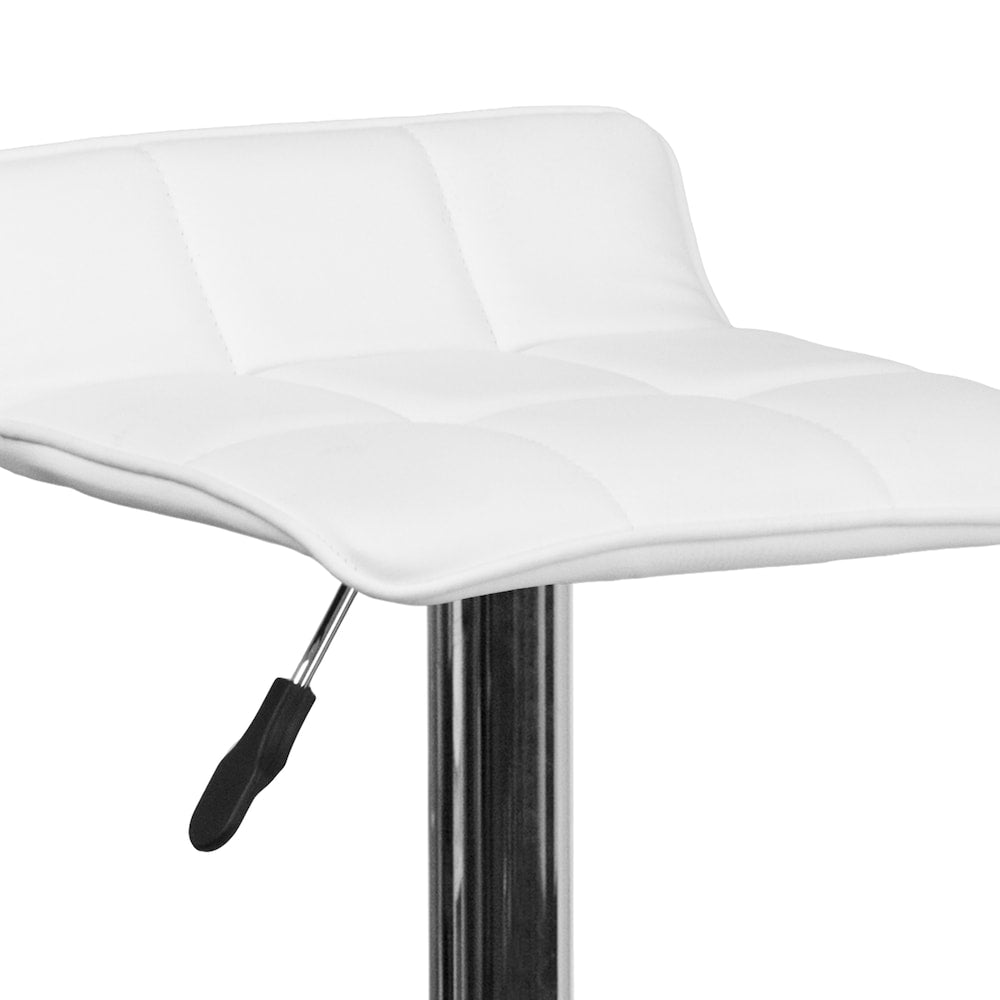 Tabouret de bar en vinyle blanc