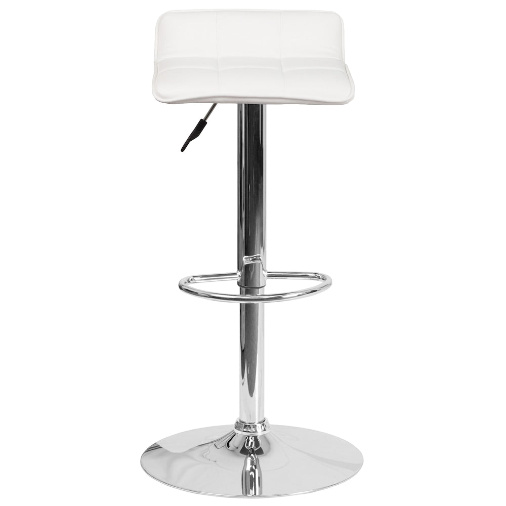 Tabouret de bar en vinyle blanc
