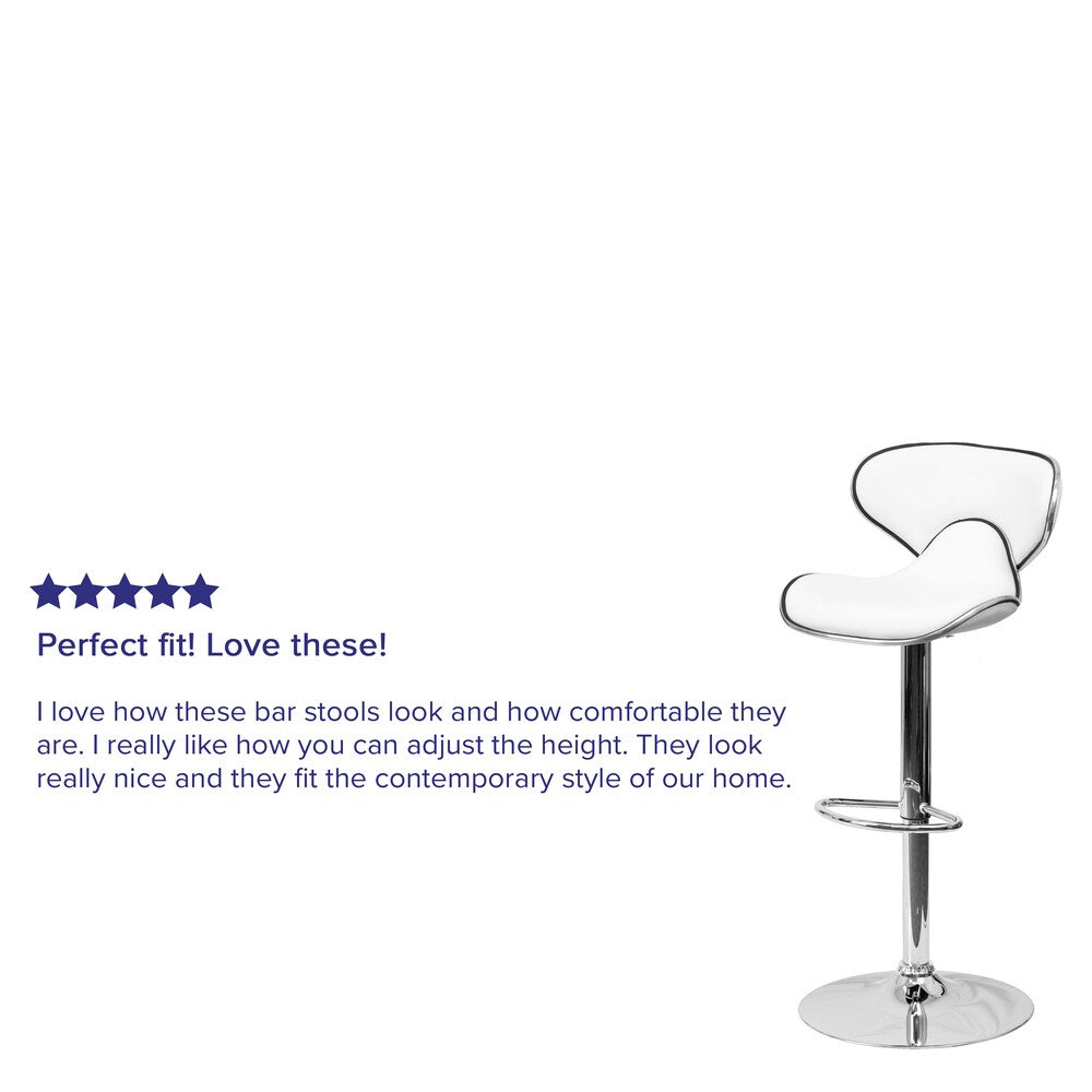 Tabouret de bar en vinyle blanc