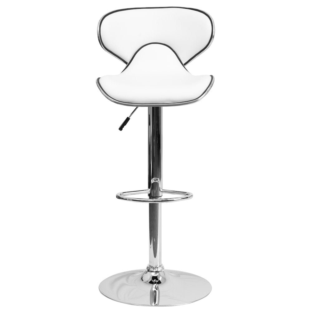 Tabouret de bar en vinyle blanc