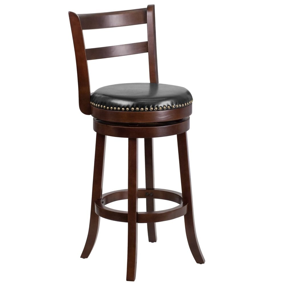 30" Cappuccino Wood Barstool