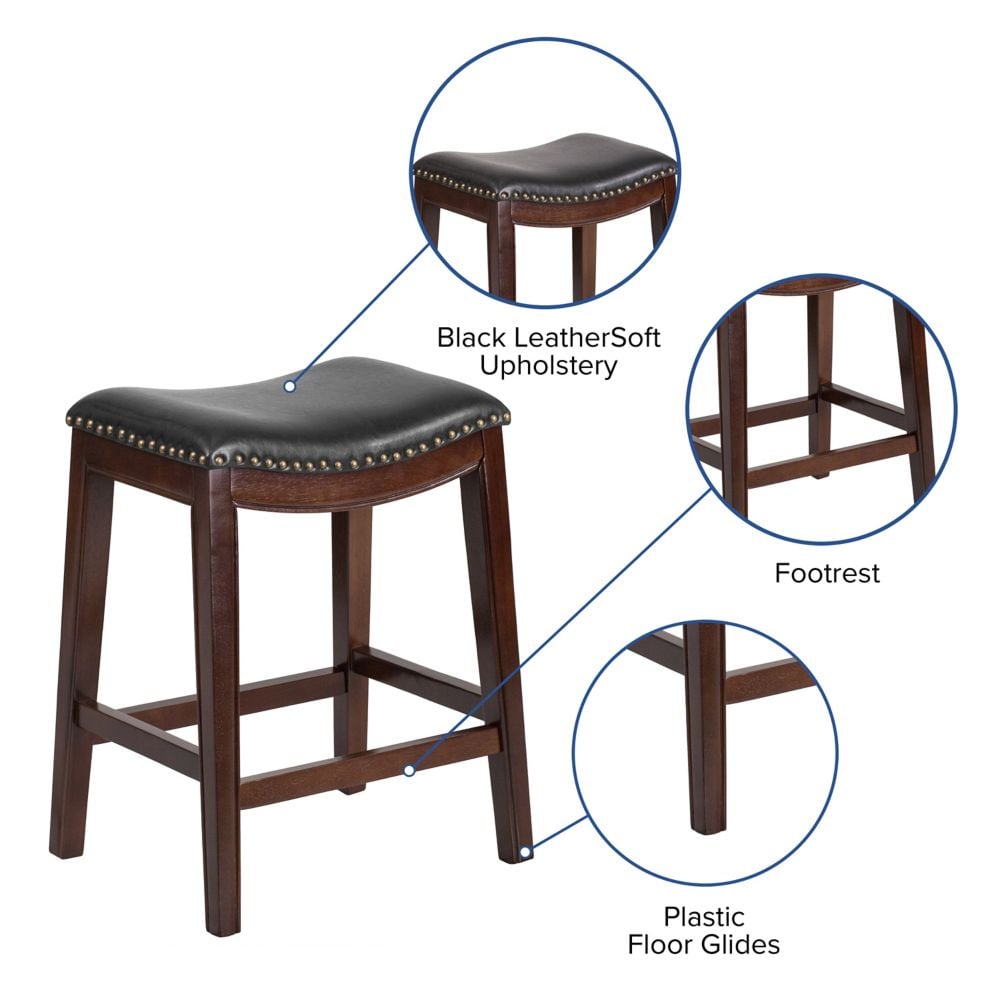 26" No Back Cappuccino Stool