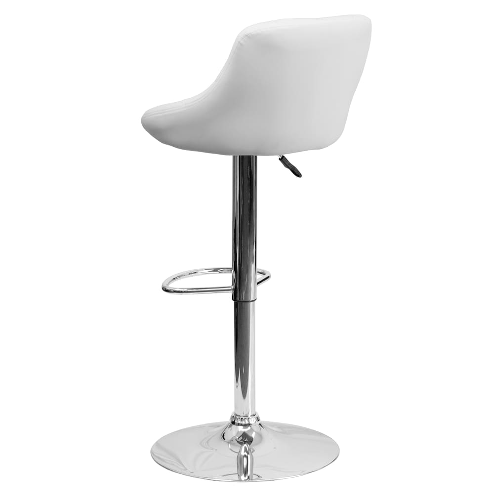 Tabouret de bar en vinyle blanc