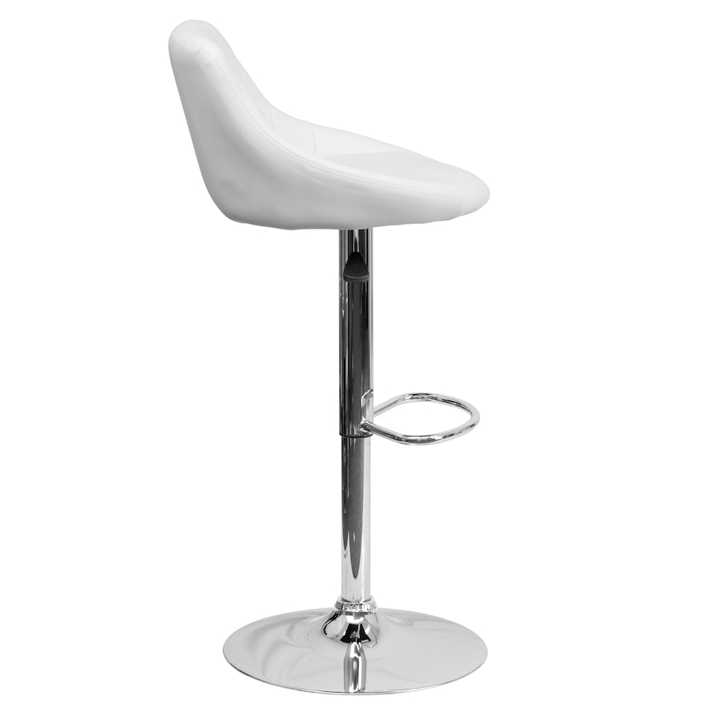 Tabouret de bar en vinyle blanc