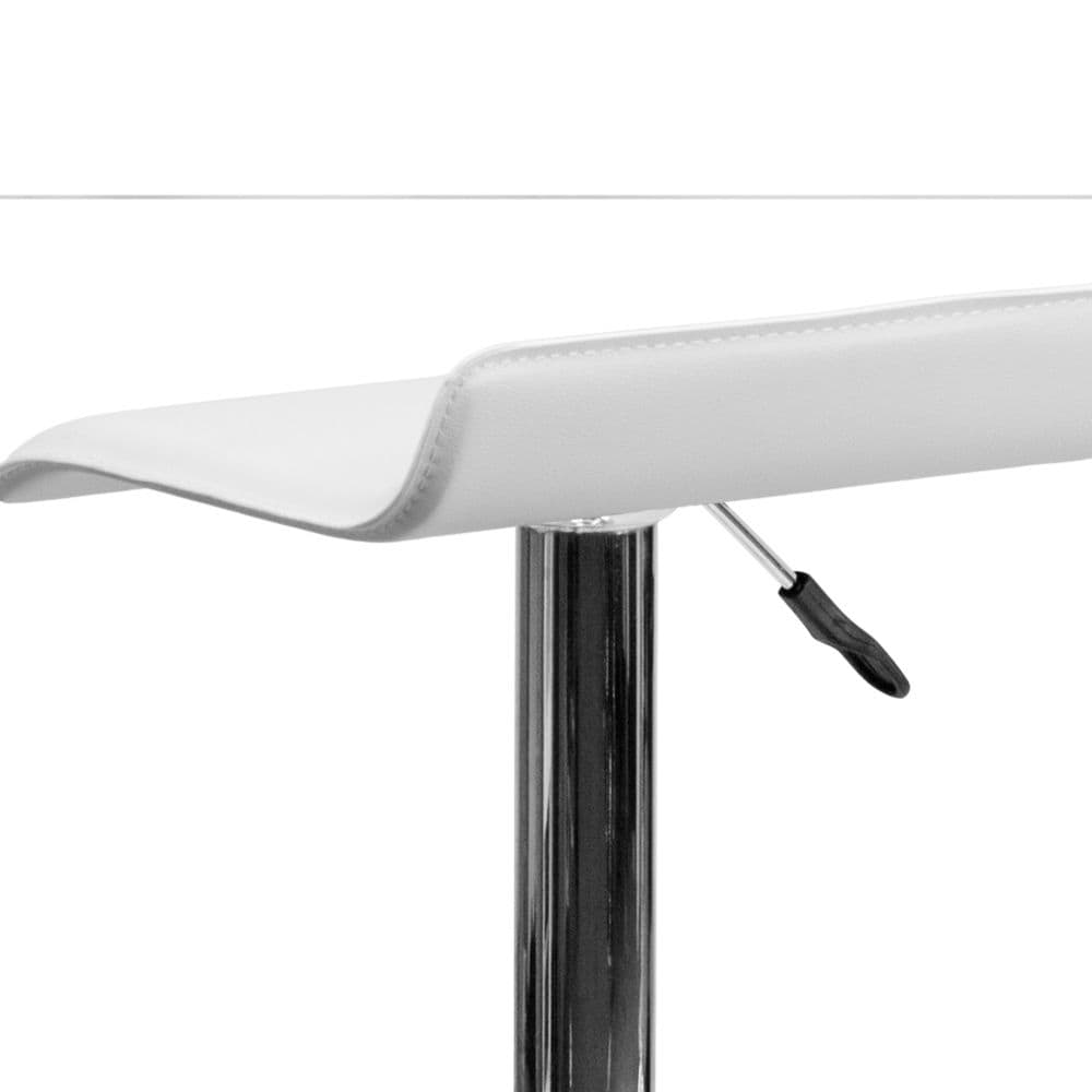Tabouret de bar en vinyle blanc