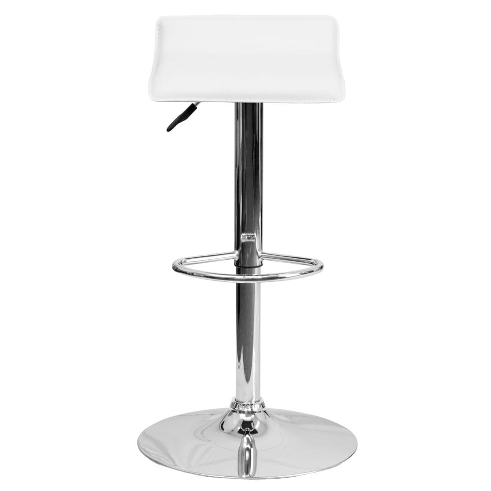 Tabouret de bar en vinyle blanc