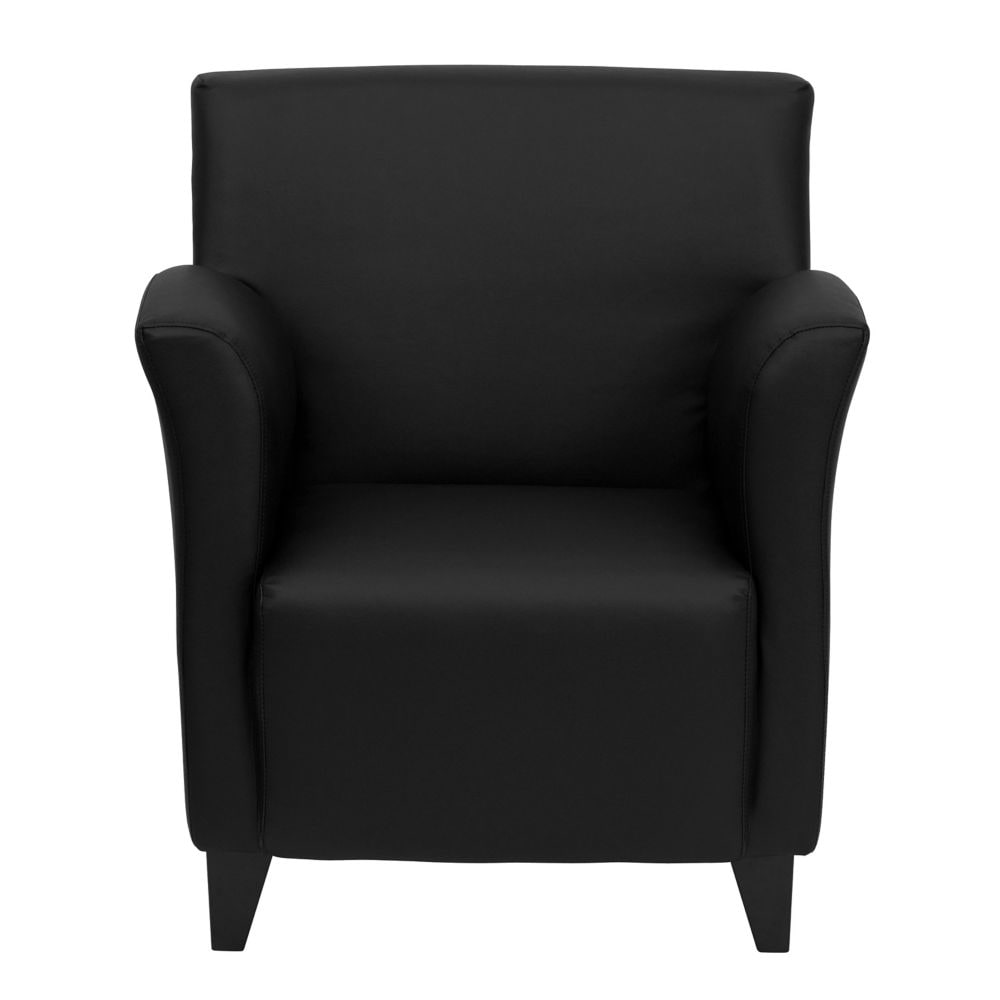 Fauteuil de salon en cuir noir de la série romaine HERCULES