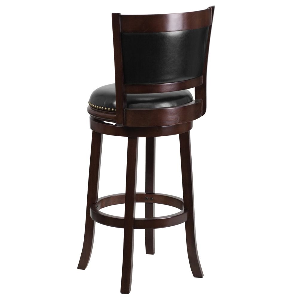 29" Cappuccino Wood Stool