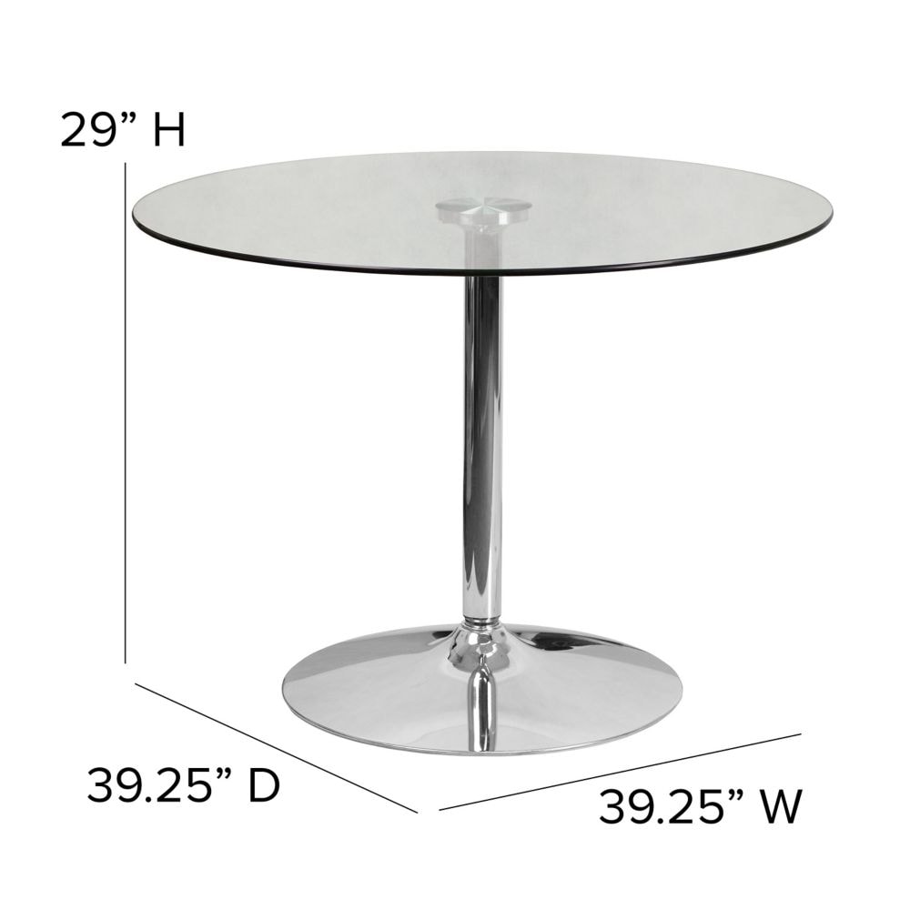 39.25RD Glass Table-29 Base