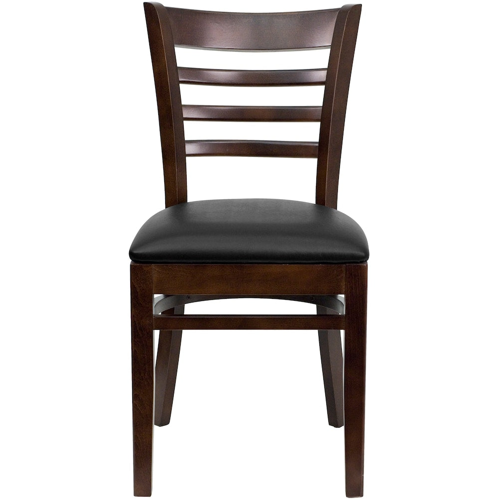 Chaise en bois de noyer - Vinyle noir