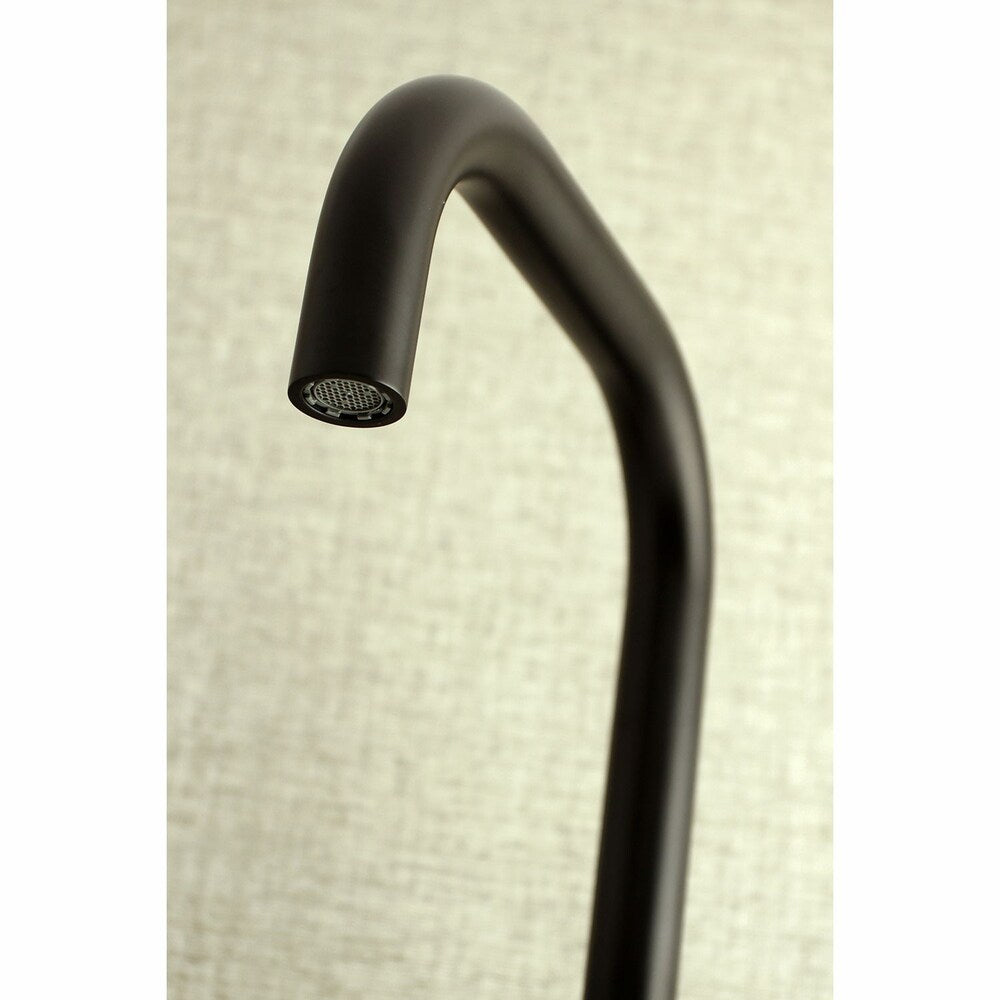 Adjustable Center 2-Handle Wall-Mount Standard Kitchen Faucet in Matte Black