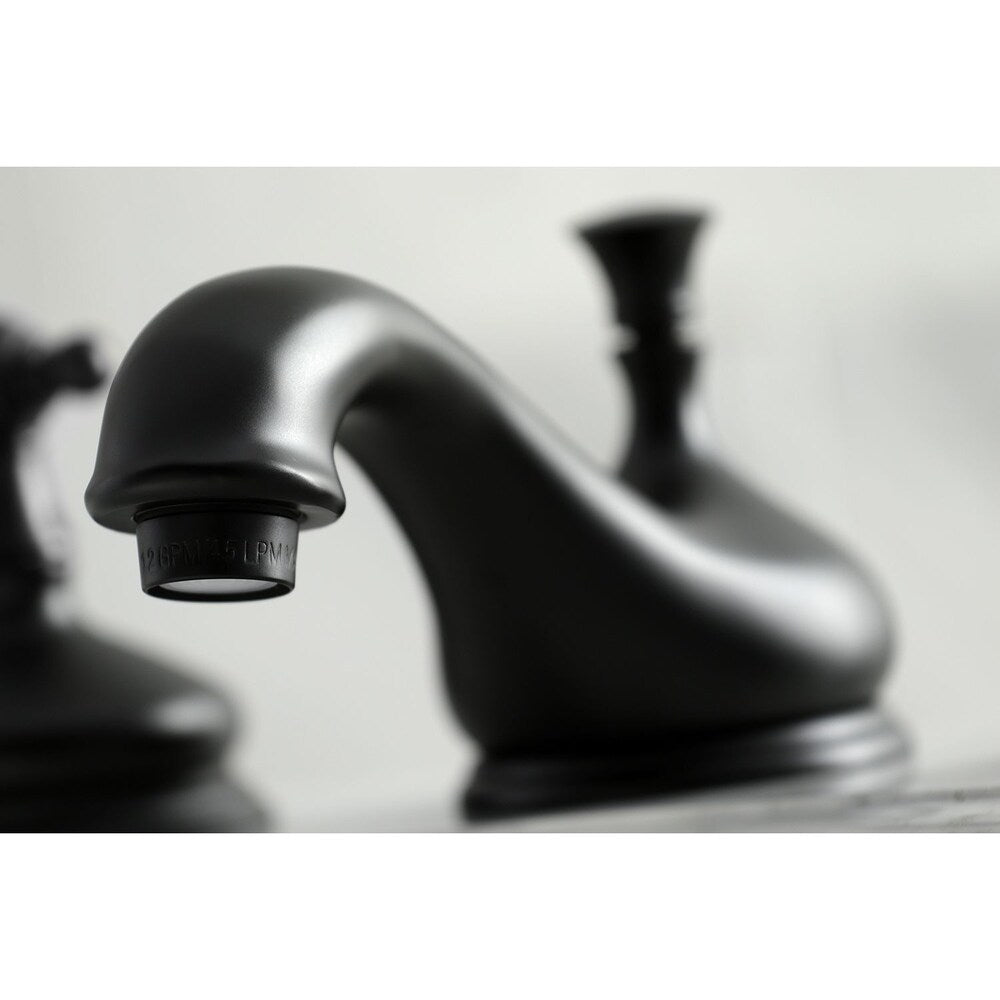 Heritage 8 in. Widespread 2-Handle Bathroom Faucet in Matte Black