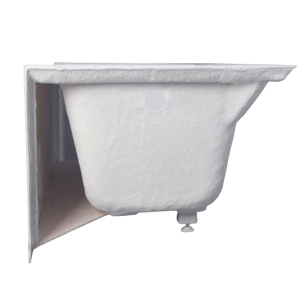 Aqua Eden Margaret 60 in. Acrylic Right-Hand Drain Rectangular Alcove Bathtub in White
