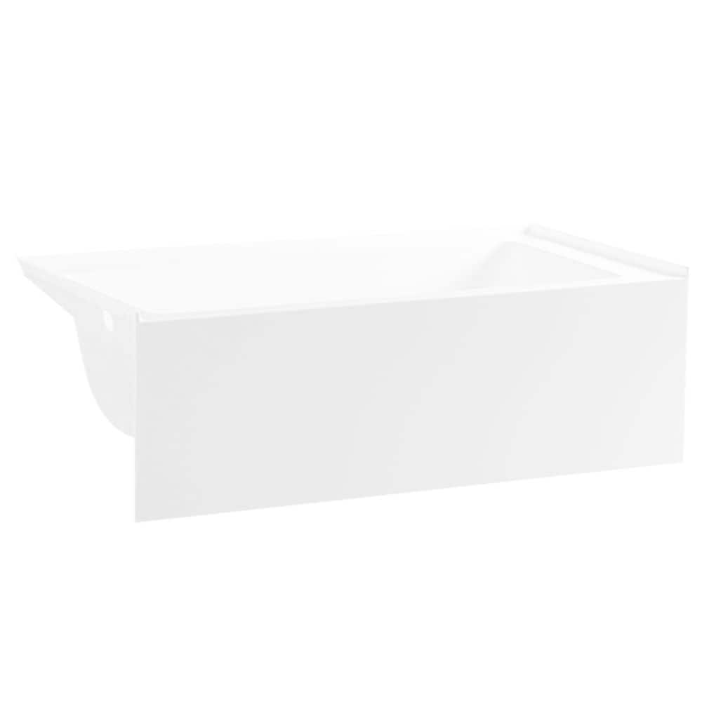 Aqua Eden Sarah 66 in. Acrylic Left-Hand Drain Rectangular Alcove Bathtub in White