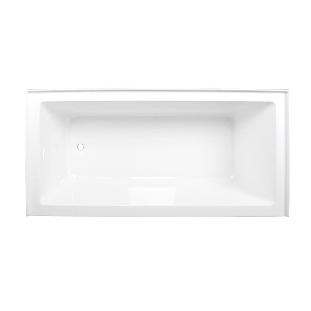 Aqua Eden Sarah 66 in. Acrylic Left-Hand Drain Rectangular Alcove Bathtub in White