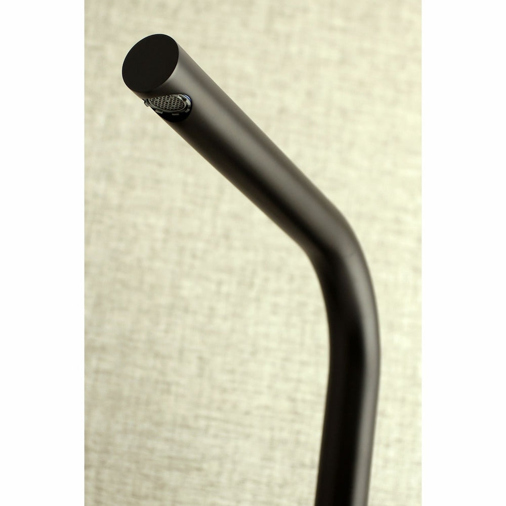 Adjustable Center 2-Handle Wall-Mount Standard Kitchen Faucet in Matte Black