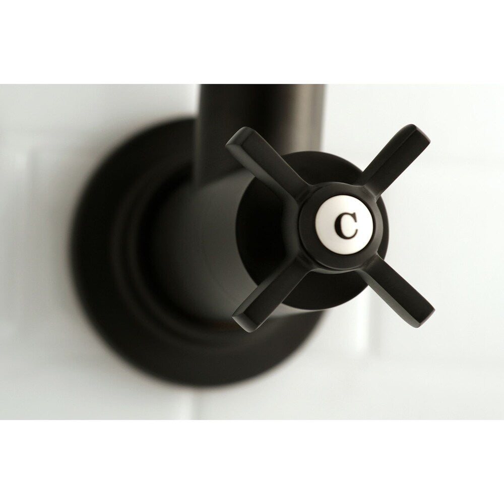 Millennium Wall-Mounted Pot Filler Cross Handle in Matte Black