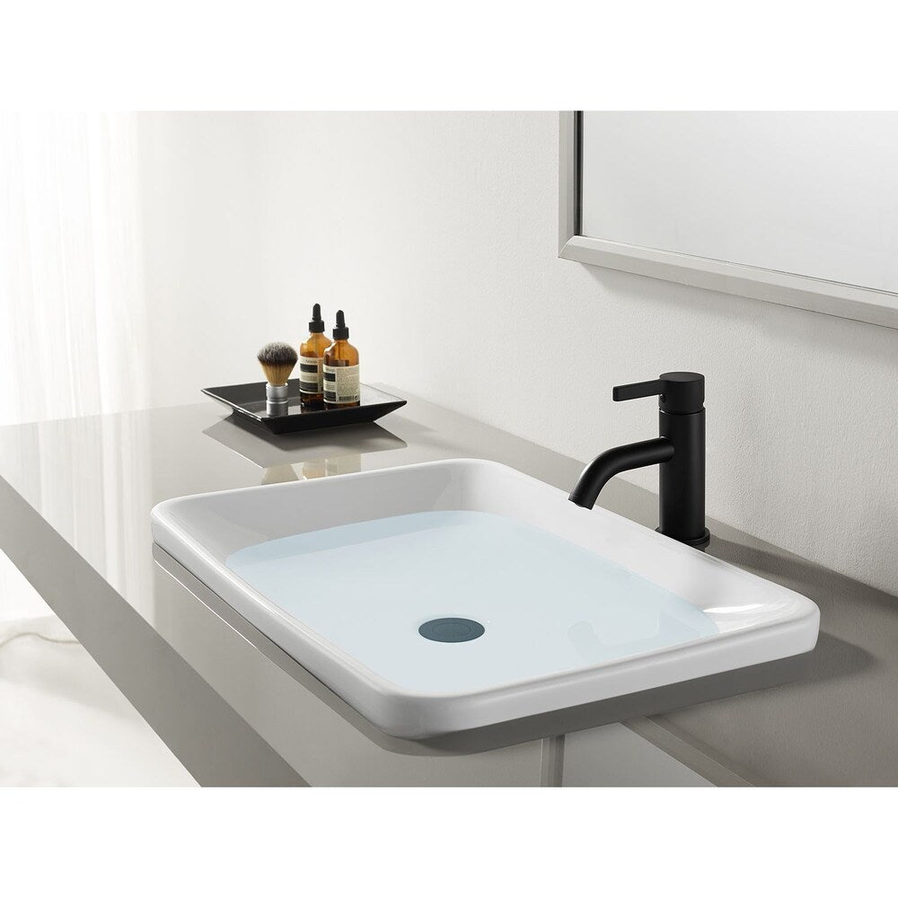 Concord Single Hole Single-Handle Bathroom Faucet in Matte Black