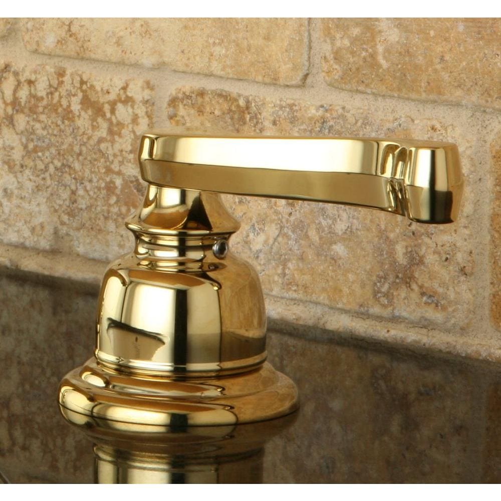 Royale 4 in. Mini-Widespread 2-Handle Mid-Arc Bathroom Faucet in Polished Brass