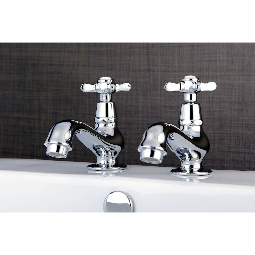 Robinet de salle de bain à 2 poignées et à large entraxe de 8 po de style ancien en chrome poli