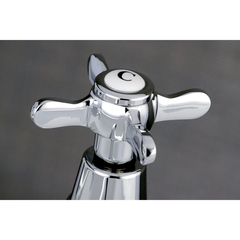 Robinet de salle de bain à 2 poignées et à large entraxe de 8 po de style ancien en chrome poli