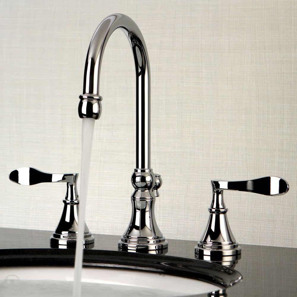 French 8 in. Widespread 2-Handle High-Arc Bathroom Faucet in Polished Chrome