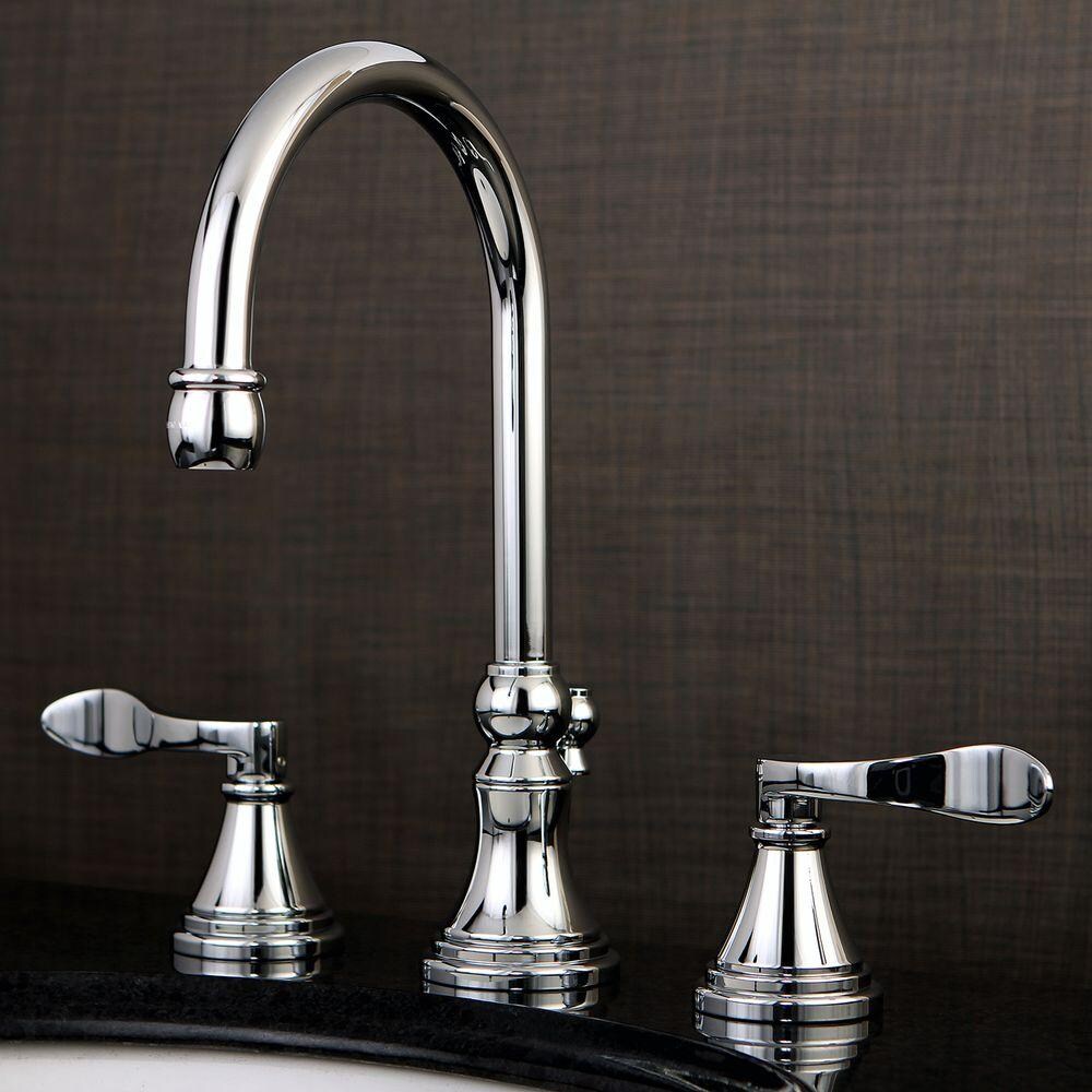 French 8 in. Widespread 2-Handle High-Arc Bathroom Faucet in Polished Chrome