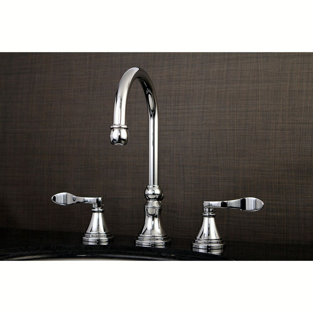 French 8 in. Widespread 2-Handle High-Arc Bathroom Faucet in Polished Chrome