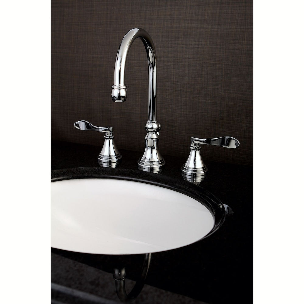 French 8 in. Widespread 2-Handle High-Arc Bathroom Faucet in Polished Chrome
