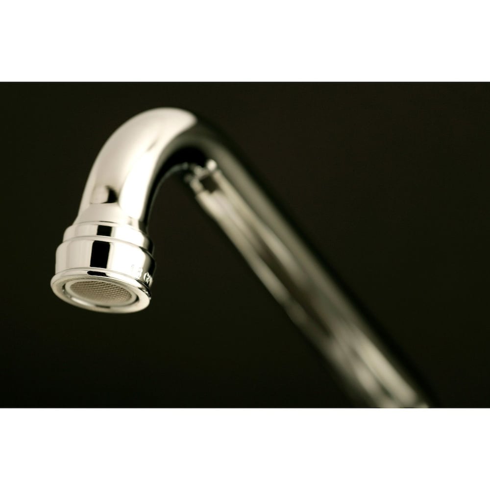 Adjustable Center Porcelain 2-Handle Wall-Mount Standard Kitchen Faucet in Chrome